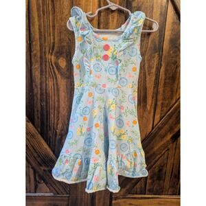 Eleanor Rose Louise Blue Bicycle Girls Sz 4-5 twirl sleeveless spin dress EUC